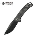 Hongrui Hot Selling 14C28N Steel Camping Knife with Carbon Fiber Black Handle Competitive Price Pocket Knife OEM Customizable