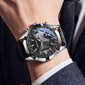 Fenyi Wholesale Fashion Retro Unique Boys Business Classic Creative Leather Strap Large Dial Calendar Watch for Men
