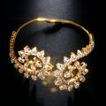 Designer Stainless Steel Jewelry Accessories Rotating Flower Shaped Rhinestone Bracelet Women Plant Zircon Fashion Bracelet