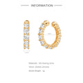 CANNER S925 Silver Non-Piercing Classic 5a Zircon Earring Ear Clip Cartilage Ear Cuff Earrings Without Piercing  Jewelry