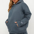 Custom Women's Autumn Casual Hoodies Long Sleeve Letter Pattern Lightweight Pullover Top Loose Sweatshirt Pocket No String