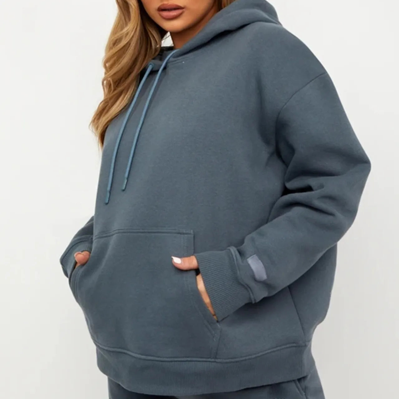 Custom Women's Autumn Casual Hoodies Long Sleeve Letter Pattern Lightweight Pullover Top Loose Sweatshirt Pocket No String