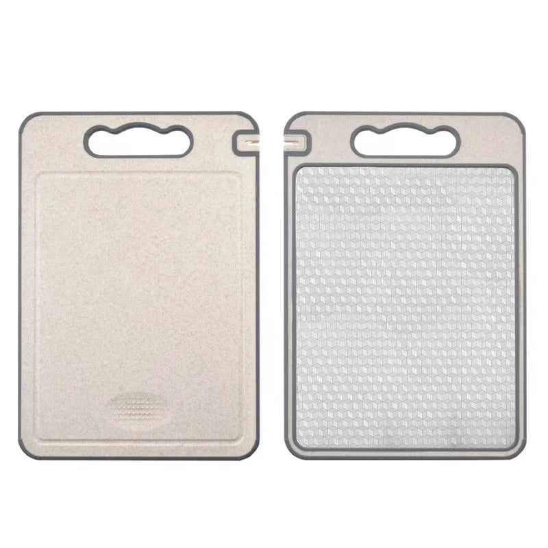 Dual Side Cutting Board 304 Stainless Steel PP Plastic Eco-Friendly Bamboo Chopping Blocks Customizable Logo for Food Cutting