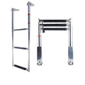 High Polished Telescopic Extension Boat Ladder Multifunctional Stainless Steel with 250 Lbs Capacity