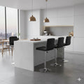 Modern Adjustable Height Metal Bar Stool Luxury Swivel Bar Chair with Backrest Commercial Furniture Kitchen Cafe Bar Counters