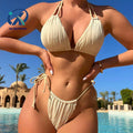 Halter String Bikini Set Bathing Suits for Women OEM Custom Plus Size Swimwear Bikinis & Beachwear