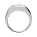 2ct Platinum Men's Diamond Statement Ring Round Brilliant Cut IGI Certified 14K Gold Plated Luxury Everyday Wear