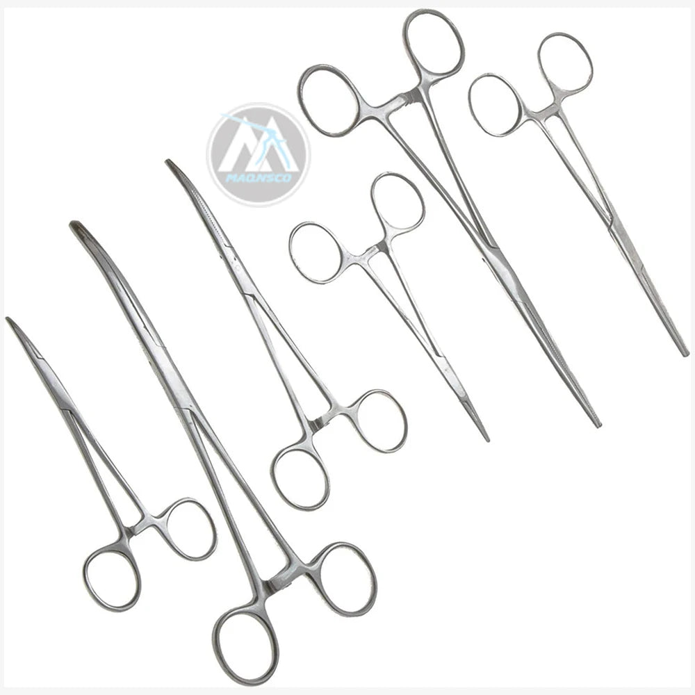Ultimate Hemostat Set 6 Piece Ideal for Hobby Tools Electronics Fishing and Taxidermy (8" 6.25" and 5")