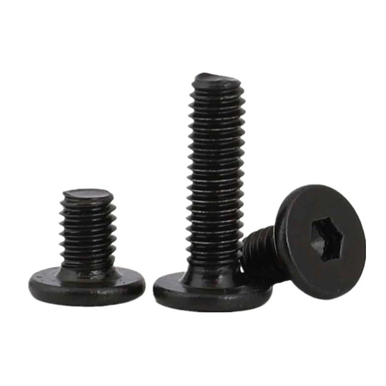 M2.5 M3 M4 M5 M6 M8 M10 Black Stainless Steel 304 Allen Bolts Hex Socket Utra Thin Flat Head Machine Screws