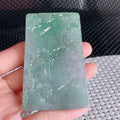 Myanmar a Type Carved Character  Brand Jade  White Pendant Ice-Like Floating Green Landscape