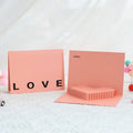 Valentine's Day 3D Greeting Card Pink 3D Love Card Holiday Gift Card for Boyfriend and Girlfriend