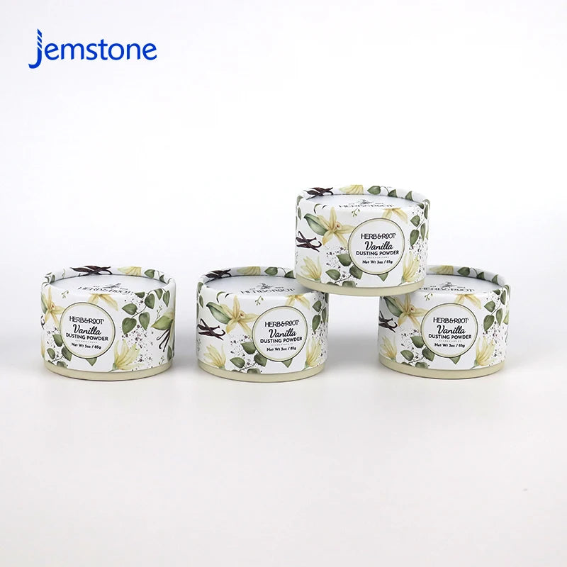 Custom Biodegradable Kraft Cardboard Food Spice Collagen Powder Cylinder Packaging Vanilla Dust Remover Powder Paper Tube