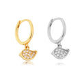 EH1027 925 Sterling Silver Needle Animal Birds Charm Hoop Earrings for Women  Pendant Huggie Fashion Earrings Fine Jewelry