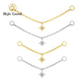 Right Grand ASTM F136 Titanium Chains Sparkling CZ Pendant for Nose Chain Tragus Cartilage Body Jewelry Accessory