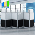 EBUNGE Modern Modular Adjustable Foldable Fireproof Sound Absorbing Glass Room Divider Partition Wall Kitchen School Warehouse