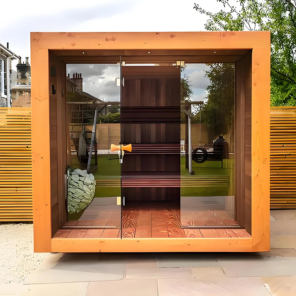Garden Panoramic View Traditional Wet Steam Sauna Rooms Sauna Outdoor