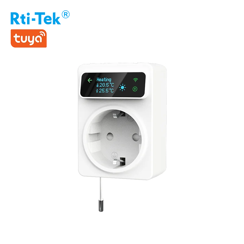 Rti-Tek TP6W Wi-Fi Smart OLED Thermostat Socket 16A Cooling Heating Temperature Controller 2-Year Warranty Floor Heating Parts MegaBDM