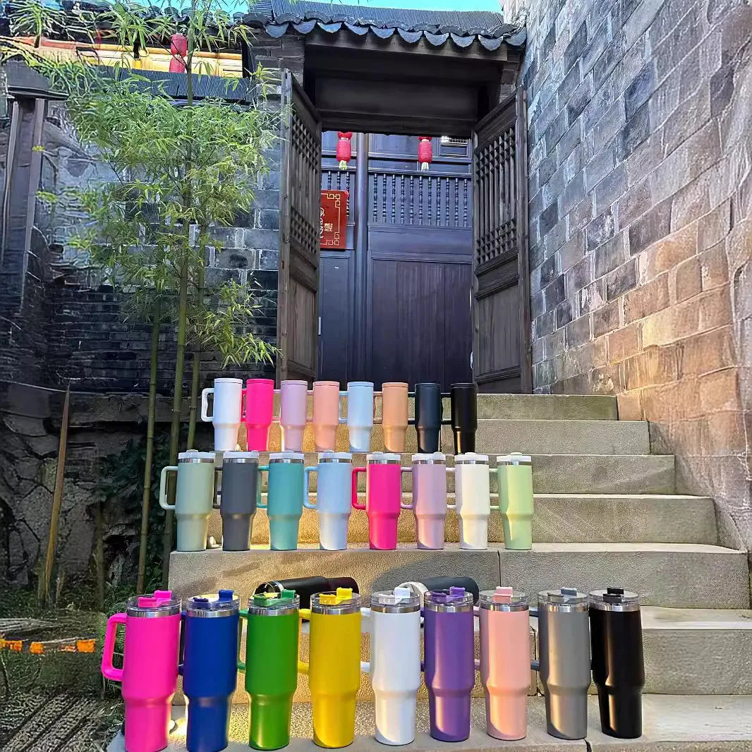 Multiple Colors Support Custom Fashion ECO Large-CLapacity Stainless Steel Double Wall Vacuum Insulation Water Cup with Holder