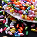 Mixed Oval Acrylic Spacer Beads 4X8mm Vivid Metallic  Colors Suitable for DIY Jewelry Making Earrings Bracelets