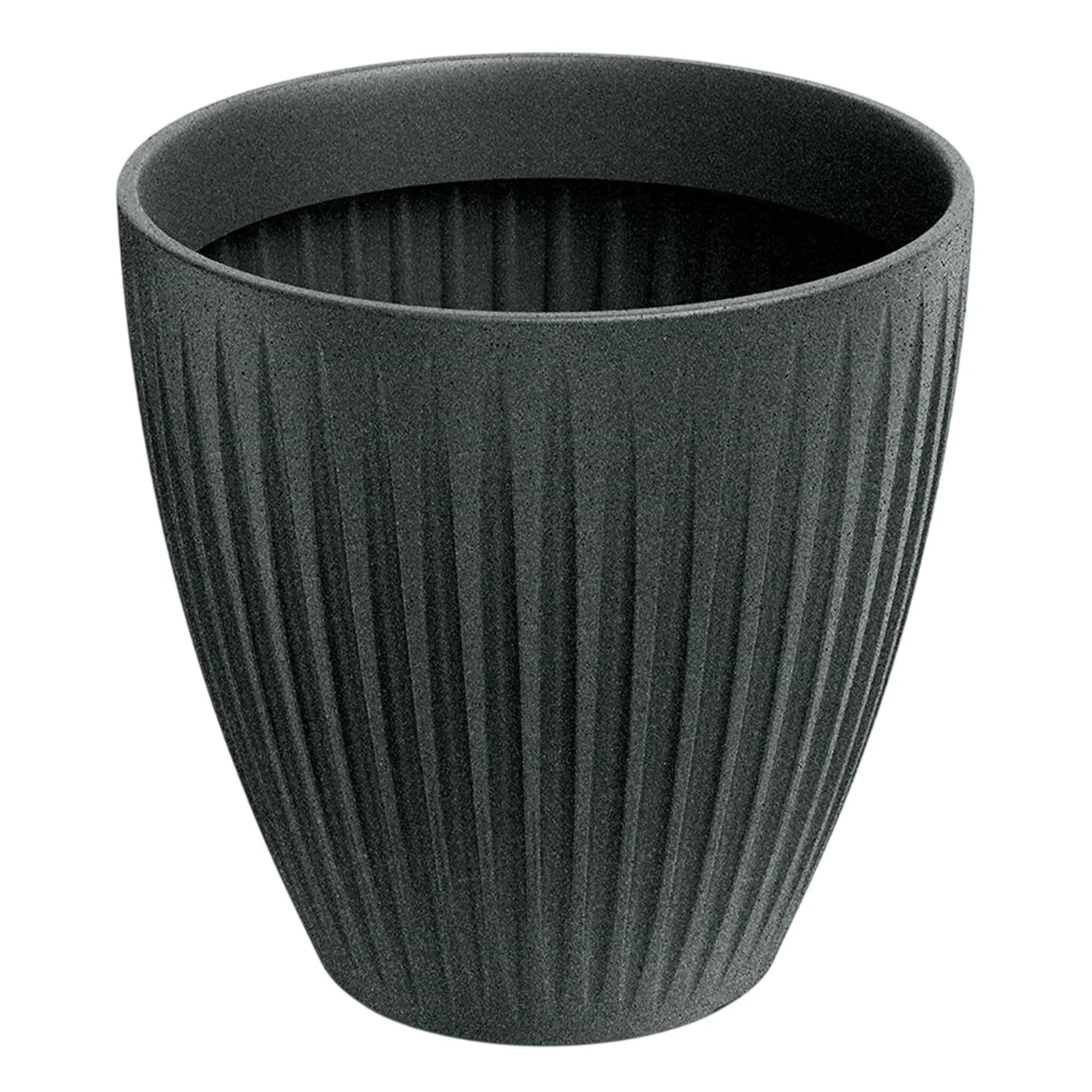 Latia Round MIDL flowerpot 60x58 graphite granite