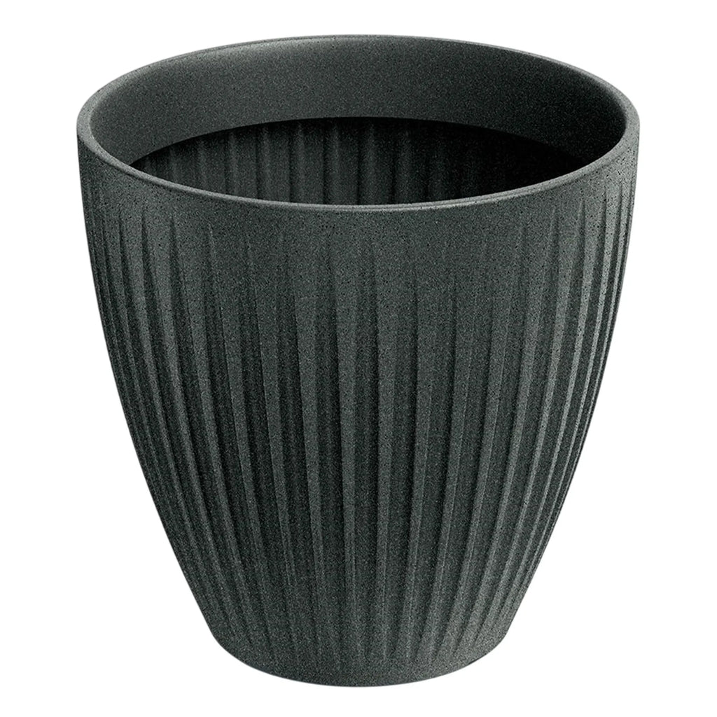 Latia Round MIDL flowerpot 60x58 graphite granite
