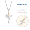 DY926 Aesthetic Rose Flower Cross Pendant Necklace Bridal Neck Accessories for Wedding Newly Design Exquisite Women Jewelry MegaBDM