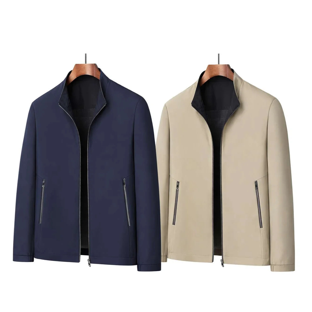 China Bangladesh Factory Price OEM Customized Logo Embroidery Mens Stand Up Collar Casual Spring Autumn Jacket Style Jackets