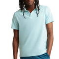 Custom Logo Men's Waffle Polo Shirts Rib-knit Solid Color Short Sleeve Buttonless Shirts
