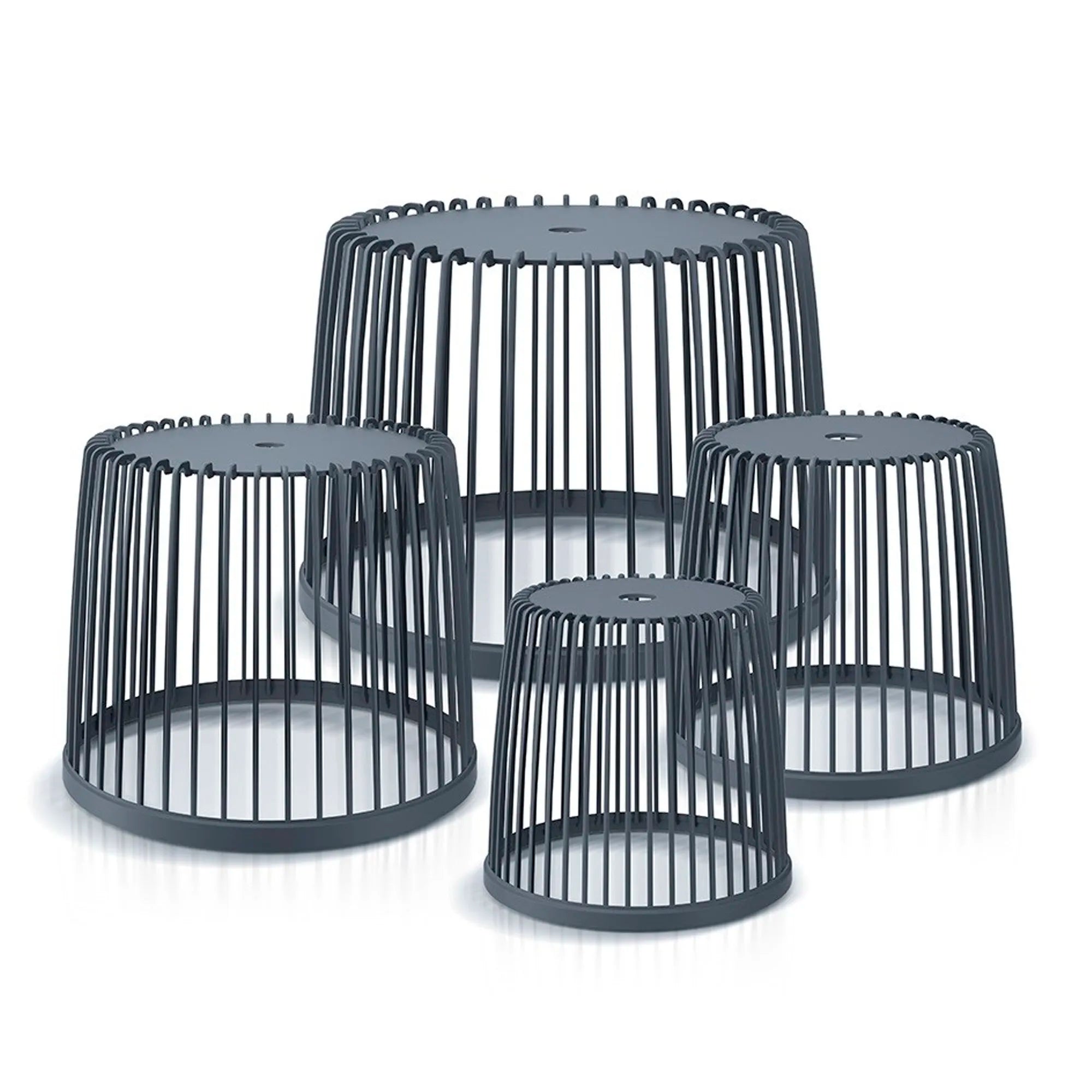 Garden basket stand - decorative side table clubo dimensions (mm) 590x590x455 anthracite color