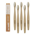 Custom Logo Eco-friendly Toothbrush with Soft Bristle Biodegradable Natural Organic Toothbrush with Soft Bristle