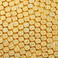 Hobbyworker 1000pcs Acrylic Electroplate Gold Diy Alphabet Letter Loose Beads for Bracelet Necklace Making Wholesale B0611