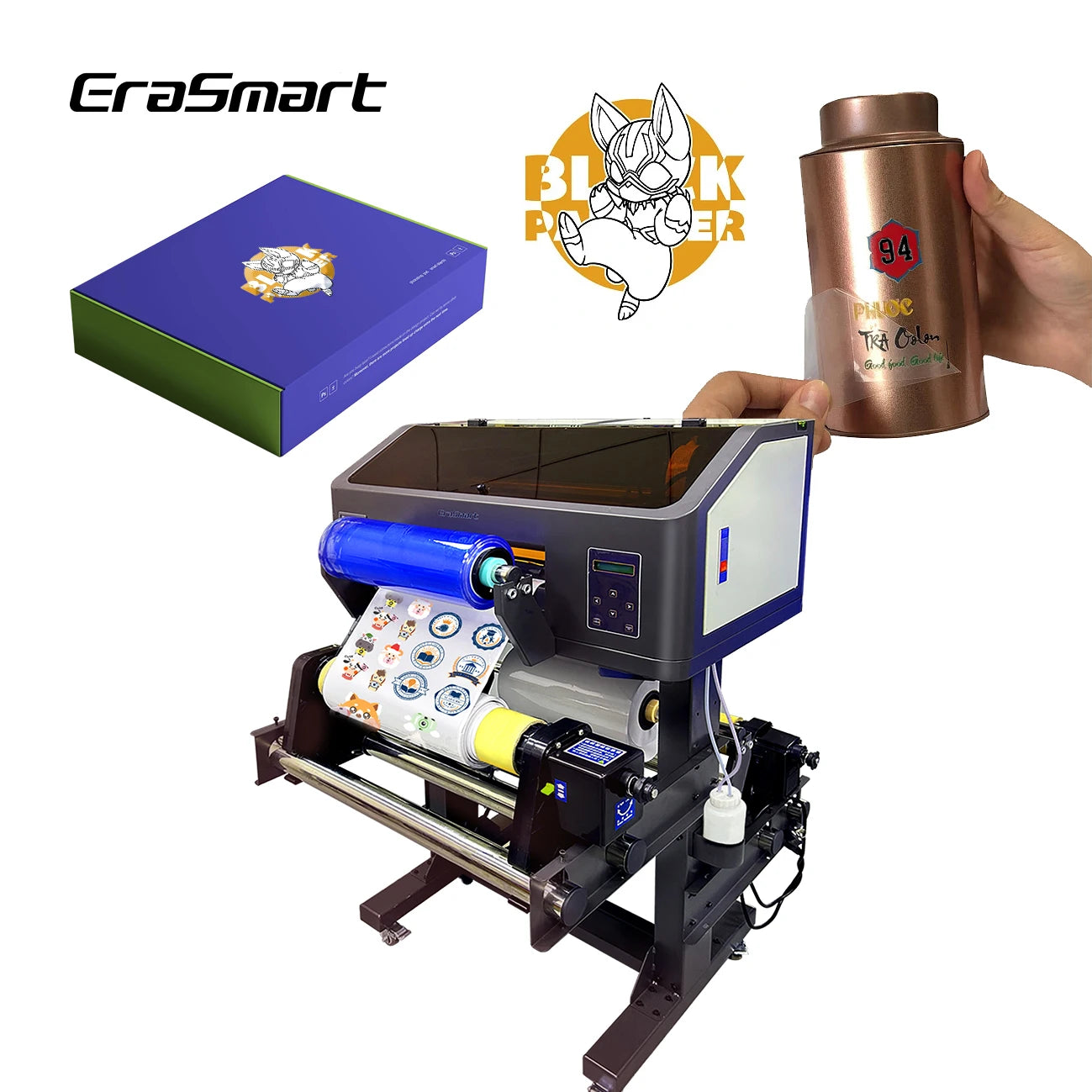 Erasmart Hot Selling A3 Small Custom New UV DTF Printer for cups Transfer Crystal Label Printer Sticker UV DTF Printer