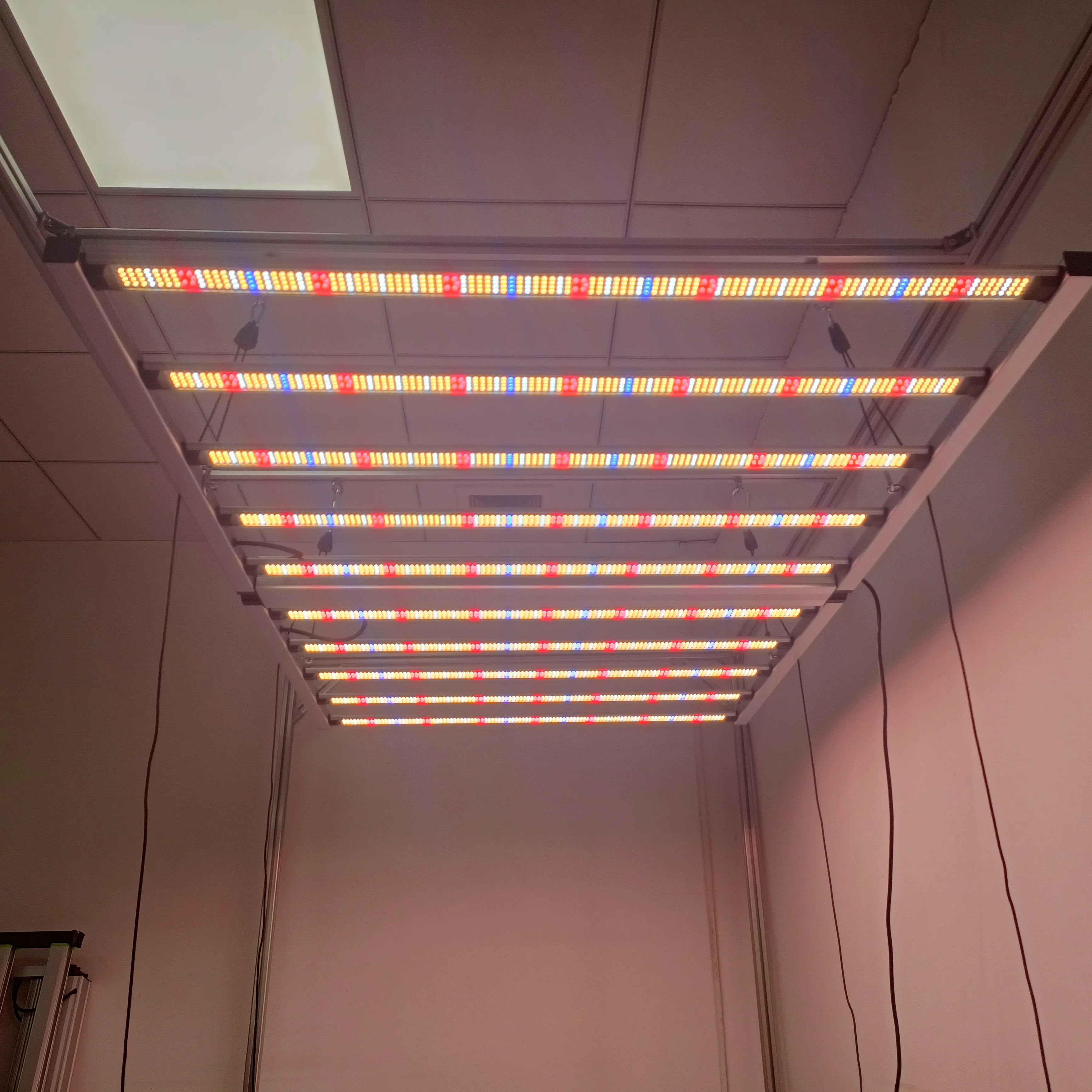 2024 High Power 1200W LED Grow Light Bar Daisy Chain 4x6 Feet Waterproof 12 Bars Commercial Growing Lamps for Greenhouse Garden