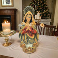 Witt Wholesale Home Resin Ornaments Madonna Candlestick Mexico Hot Selling Religious Articles Living Room Table Decoration Gifts