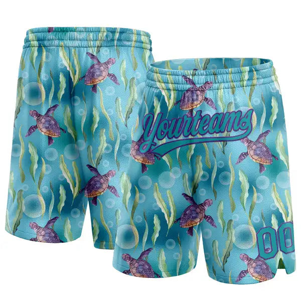 Custom All Print Heavy Polyester Men Basketball Mesh Swim Shorts Elastic Waist Eco-Friendly Quick Dry Direct Sale Wholesale OEM