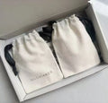 MU Black Logo Cotton Bag Drawstring Closure Storage Canvas Bag Cosmetics Jewelry Culture Custom Logo Cotton Bag