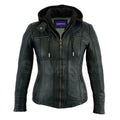 Women's New Design Solid Color Leather Jacket Breathable Street Wear with Finished Processing