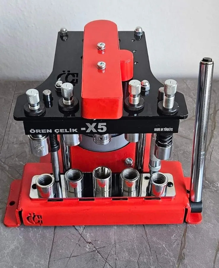 Motorized 5-Station 20 Caliber Steel Crimpers Shot Shell Roll Crimping High Magnification 6x Included Oren Celik Makina