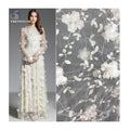 Wholesale 3D Lace Floral Fabric From China New Design Embroidered Flowers on Polyester Mesh for Dresses Low Price