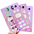 Custom Holographic Foil Decorate Vinyl Sticker Holo Foil Kiss Cut Sticker Sheet for Journal Planner Stationary