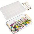 Large Resin Tray Silicone Mold Resin Casting Process Mold with 4 Golden Handles for Making Tray DIY Art Home Decoration