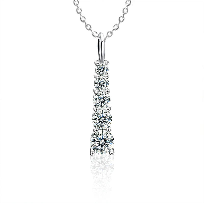 XMZ054 925 Sterling Sliver Fashion Luxury VVS Moissanite Diamond Necklace for Woman Wedding Jewelry Fine Jewelry Necklace