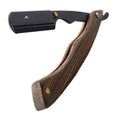 Men's Stainless Steel & Plastic Handle Clip-on Straight Razor Beard Shaver with Trimming Tool-Portable Design