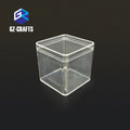 55x55x55mm Plastic Favor Box Clear Acrylic Candy Box Round Corner Acrylic Sugar Box