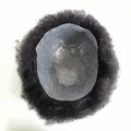 Afro Curly Natural Indian Human Hair Full PU Skin Men Hairpiece Toupee With Quick Delivery