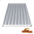 XLK High-Quality 8-Groove Bread Baking Pan Baguette Baking Tray with Ventilation Holes Aluminum Bread Mold for Baking