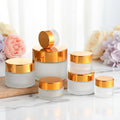 5ml-100ml Frosted Glass Cream Jars with Plastic Lids for Skin Care Cream and Cosmetic Samples