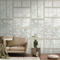 Germany Made Photo Wall Mural Cream Beige Green Non Woven Vinyl Floral Modern Design for Bedroom Hospital Mall Bulk Pack