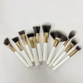 DAHUI MakeupBrush Set 34 Pcs Golden Luxury Makeup Brushes Foundation Eyeshadow Eyebrow Brochas De Maquillaje White Make up Brush
