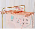 30CM Women's Aluminum Rose Gold Heavy Duty High Quality Space Saving Luxury Multifunction Single Tier Display Underwear Hanger
